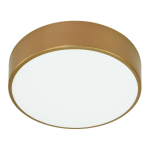 OVO plafon 2xE27 z mikrofalowym czujnikiem ruchu, 2x24W, złota stal, klosz szklany matowy, IP20, - 300