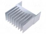 Heatsink: extruded | grilled | aluminium | L: 50mm | W: 114.2mm | raw