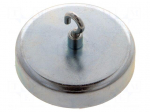 Magnet: permanent | hard ferrite | 350N | 63mm | with hook