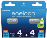 Rechargeable batteries PANASONIC ENELOOP 4x AA 2000 mAh + 4x AAA 800 mAh 8 szt (BK-3MCDE+4MCDE/8CP)