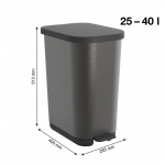 ROTHO Ribo Graphite - pedal bin &ndash; 35l