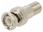 Adapter | socket | BNC plug,F socket | straight | PP