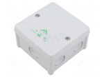 Enclosure: junction box | X: 87mm | Y: 87mm | Z: 52mm | polypropylene PP