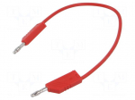 Test lead | 60VDC | 30VAC | 16A | Len: 250mm | red | Cond.cross sec: 1mm2