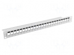 Patch panel | white | Number of ports: 24 | 19" | rack 19" | RACK