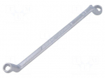 Wrench: ring | double-sided,bent | 8mm,10mm | L: 182mm | tool steel