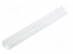 Cover for LED profiles | white | 1m | V: E7 | push-in