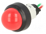 Indicator: LED | prominent | 24VDC | 24VAC | Cutout: &Oslash;13mm | IP40