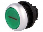 Switch: push-button | Stabl.pos: 2 | 22mm | green | IP67 | Pos: 2 | &Oslash;22.5mm