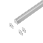 Uued tooted // Zestaw: profil aluminiowy do taśm LED, 2000 x 10 x 10 mm, narożny, biały, klosz mleczny, 4 zaślepki