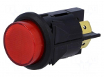 Switch: push-button | Pos: 2 | DPST-NO | 16A/250VAC | 16A/28VDC | red