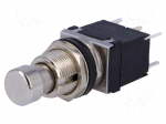Switch: push-button | Pos: 2 | DPDT | 2A/250VAC | ON-(ON) | Illumin: none