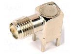 Connector: SMA | socket | female | angled | on PCBs | soldering,THT