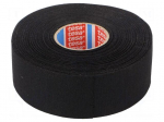 Fabric tape | PET wool | W: 38mm | L: 25m | black
