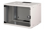 Wall-mounted network cabinet 19" 7U, SOHO PRO 370 x 540 x 400 mm, door glass, gray, unfolded, 60kg