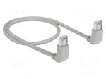Patch cord | SF/UTP | Cat 5e | RJ45 up angled plug,both sides | Cu