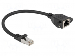 Extender Ethernet | S/FTP | Cat 6a | RJ45 socket,RJ45 plug | 0.25m