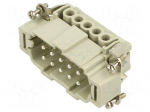 Connector: HDC | contact insert | male | CNE | PIN: 10 | 16A | 600V | 10+PE
