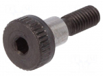 Shoulder screw | Mat: steel | Thread len: 7mm | Thread: M3 | Cut: imbus