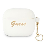 Guess GUA3LSCHSH AirPods 3 cover Silicone Charm Heart Collection / white