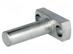 Mounting base | V: pin | D: 12mm | W: 16mm | H: 39mm | steel | zinc