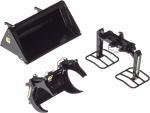 Wiking front loader tools set A black, model vehicle