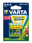 Varta Direct Energy AAA NiMH Rechargeable Batteries, 1000mAh, 4-Pack