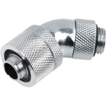 Alphacool HF screw connection 45&deg; 1/4", chrome (17083)