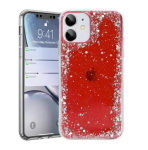 Fusion Glue Glitter maciņ&scaron; telefonam Samsung Galaxy A32 5G (A326) sarkans