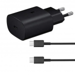 Samsung EP-TA800EBE ceļojumu lādētājs | 25 W | USB-C | ar USB-C uz USB-C kabeli komplektā | melns