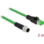 DELOCK v&otilde;rgukaabel M12 4-pin D-kodeeritud > RJ45 St PVC 2m
