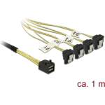 DELOCK SAS-kaabel MiniSAS HD SFF-8643 > 4xSATA 7Pin lukustusega 1.0m