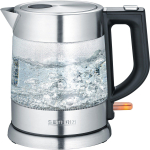 Severin Glas-Wasserkocher WK 3468 (edelstahl (geb&uuml;rstet)/Black, 1 Liter)