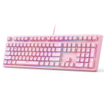 Computer keyboard Aukey Aukey KM-G15 Blue Switch Pink