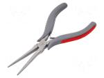 Pliers: half-rounded nose | elongated | ELECTRONIC | 120mm
