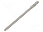 Screwdriver bit | Torx&reg; | TX25 | Overall len: 110mm
