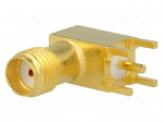 Socket | SMA | female | angled 90&deg; | 50&Omega; | THT | on PCBs | delrin (POM)