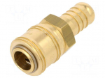 Quick connection coupling EURO | with bushing | Mat: brass