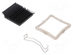 Heatsink: extruded | grilled | BGA | black | L: 35mm | W: 35mm | H: 9.5mm