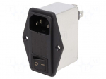 Connector: AC supply | socket | male | 2A | 250VAC | IEC 60320 | -25&divide;85&deg;C