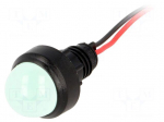 Indicator: LED | prominent | 220VDC | Cutout: &Oslash;13mm | IP40 | 300mm leads