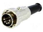 Plug | DIN | male | with strain relief | PIN: 5 | Layout: 180&deg; | straight