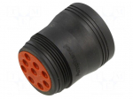 Connector: wire-wire | AHD | plug | female | PIN: 9 | Locking: bayonet