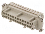 Connector: HDC | contact insert | female | DE | PIN: 24 | 24+PE | 16A | 500V