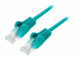 Patch cord | U/UTP | 6 | stranded | CCA | PVC | green | 5m | 24AWG