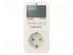 Electric energy meter | VAC: 100&divide;260V | 130x65x37mm | 3680W | Plug: EU