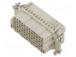 Connector: HDC | contact insert | female | DDD | PIN: 72 | 72+PE | crimped