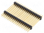 Pin header | pin strips | male | PIN: 36 | straight | 2.54mm | THT | 2x18
