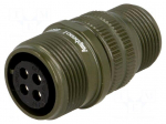 Connector: circular | plug | for cable | PIN: 4 | female | soldering