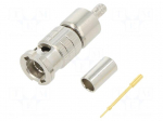 Connector: Micro BNC | plug | male | straight | 75&Omega; | HD-BNC | for cable